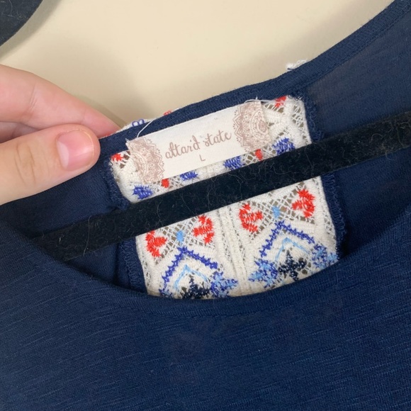 Altar’d State crochet/embroidery slit back tank/sleeveless top - Picture 6 of 9